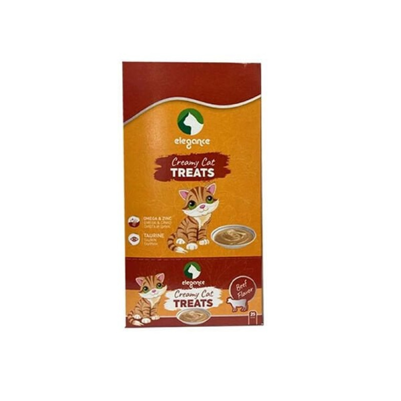 Elegance 25 Adet Creamy Treats Biftek 15 Gr | Kedi Atıştırmalık Ödül Maması Elegance 25 Adet Creamy Treats Biftek 15 Gr | Kedi Atıştırmalık Ödül Maması