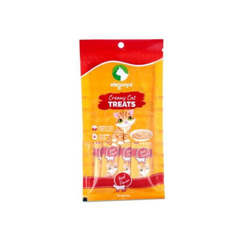 Elegance 4 Adet Creamy Treats Biftek 15 Gr | Kedi Sıvı Ödül Maması
