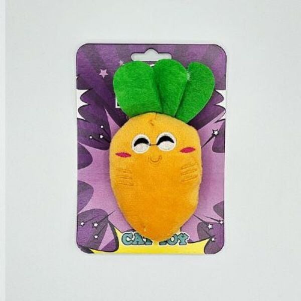 Euro Cat Havuç Peluş Kedi Oyuncağı Turuncu Yeşil | Peluş Kedi Oyuncağı