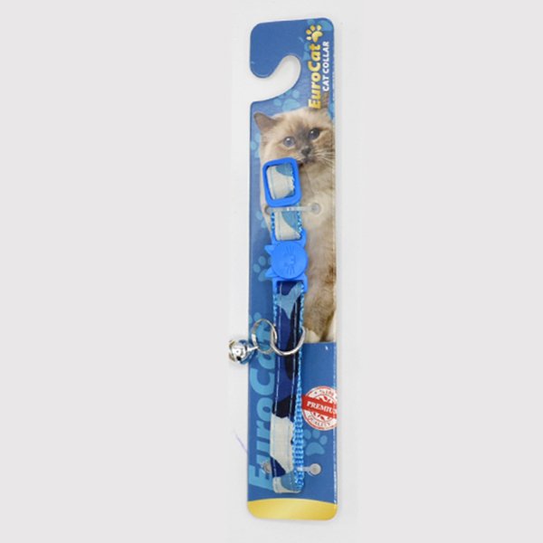 Eurocat 10mm/28 Cm Mavi Tasma | Kedi Boyun Tasması