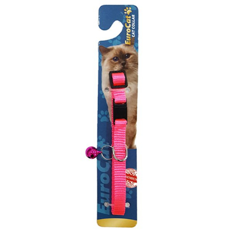 Eurocat 10mm/28 Cm Renkli Tasma Pembe | Kedi Boyun Tasması Eurocat 10mm/28 Cm Renkli Tasma Pembe | Kedi Boyun Tasması