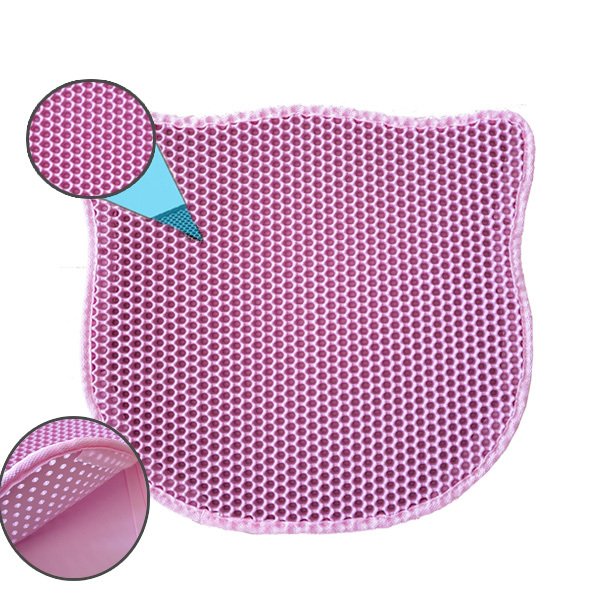 Eurocat 43x50 Cm Kum Toplayan Elekli Kedi Kumu Paspası Pembe | Kedi Tuvalet Paspası