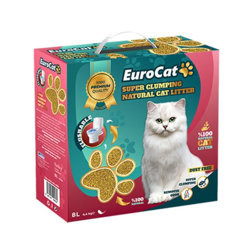 Eurocat 8 Lt Topaklanan Doğal Kum | Doğal Kedi Kumu Eurocat 8 Lt Topaklanan Doğal Kum | Doğal Kedi Kumu