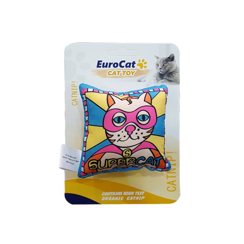 Eurocat Süpercat Yastık Oyuncak | Kedi Otlu Oyuncak Eurocat Süpercat Yastık Oyuncak | Kedi Otlu Oyuncak
