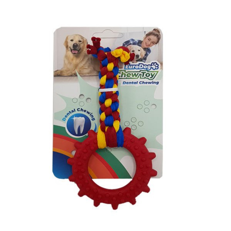 Euro Dog Plus 14.5 Cm Halka Şekilli Sarı Kırmızı Mavi | Köpek Diş İpi Euro Dog Plus 14.5 Cm Halka Şekilli Sarı Kırmızı Mavi | Köpek Diş İpi