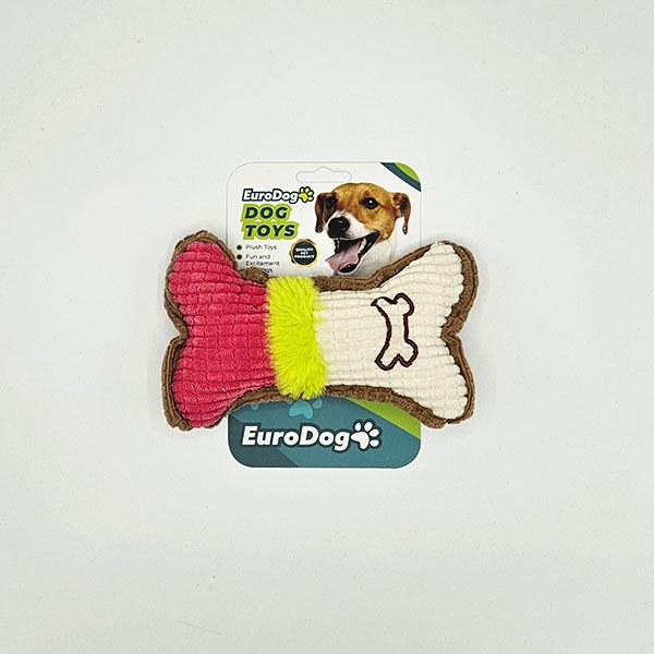 Euro Dog 16X10 Cm Peluş Kemik Desenli | Kumaş Ve Peluş Köpek Oyuncağı