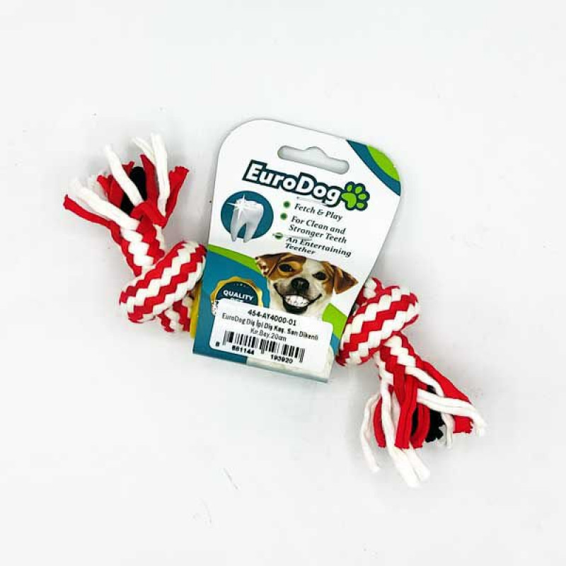 Euro Dog 20 Cm Dikenli Diş Kaşıma İpi Beyaz Kırmızı Sarı | Köpek Ağız Ve Diş Bakım Ürünü Euro Dog 20 Cm Dikenli Diş Kaşıma İpi Beyaz Kırmızı Sarı | Köpek Ağız Ve Diş Bakım Ürünü