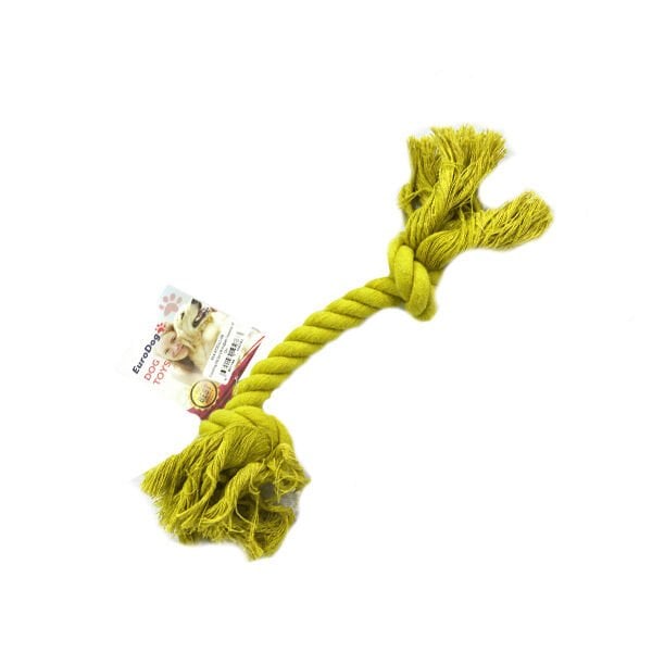 Euro Dog 37 Cm 2 Düğümlü Sarı | Köpek Diş İpi