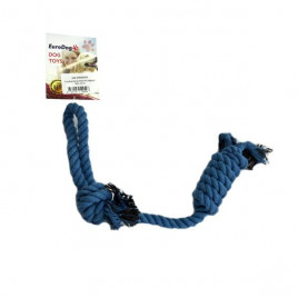 45 Cm 1 Düğümlü Rulo Mavi | Köpek Çiğneme