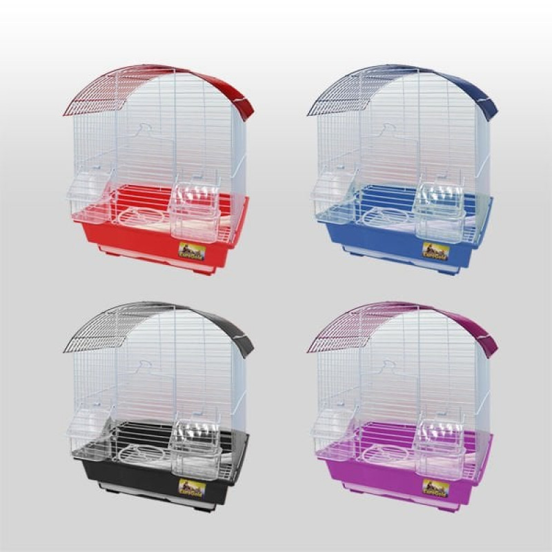 Euro Gold 30x23x40 Cm Oval Çatılı Kafes Renkli | Kuş Kafesi Euro Gold 30x23x40 Cm Oval Çatılı Kafes Renkli | Kuş Kafesi