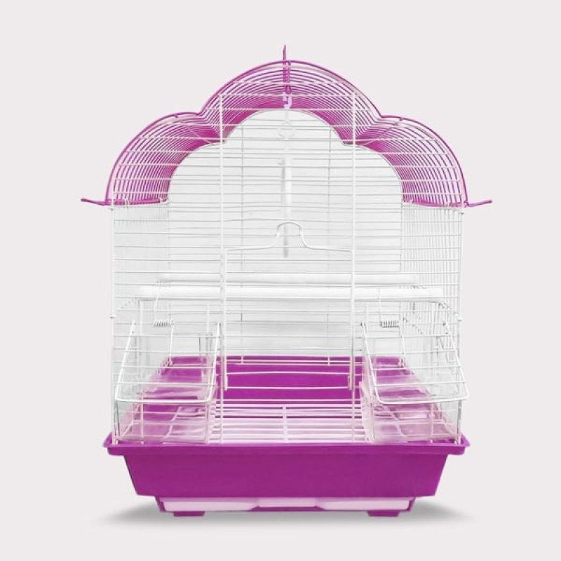 Euro Gold 30x23x40 Cm Oval Çatılı Salıncaklı Kafes Renkli | Kuş Kafesi