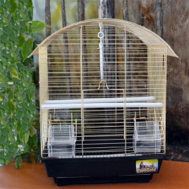 31x42x45 Cm Telli Oval Çatılı Pirinç Kafes | Kuş Kafesi 31x42x45 Cm Telli Oval Çatılı Pirinç Kafes | Kuş Kafesi