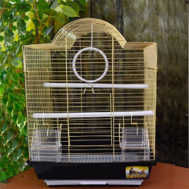 34.5x28x45.5 Cm Telli Yarım Oval Çatılı Pirinç Kafes | Kuş Kafesi 34.5x28x45.5 Cm Telli Yarım Oval Çatılı Pirinç Kafes | Kuş Kafesi