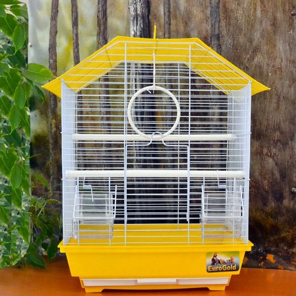 Euro Gold 34x28x45 Cm Salıncaklı Kafes Renkli | Kuş Kafesi