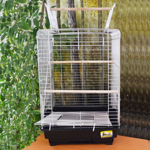 Euro Gold 40,5x40,5x59,5 Cm Açılır Çatılı Krom Kafes | Kuş Kafesi