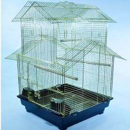 40,5x40,5x70 Cm Villa Tipi Pirinç Kafes | Kuş Kafesi 40,5x40,5x70 Cm Villa Tipi Pirinç Kafes | Kuş Kafesi