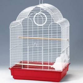 42x30x56 Cm Bombe Çatılı Kafes Kırmızı | Kuş Kafesi 42x30x56 Cm Bombe Çatılı Kafes Kırmızı | Kuş Kafesi