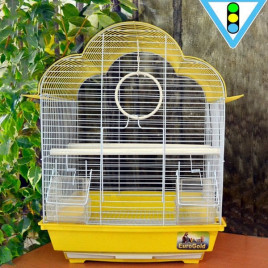 43x28x34,5 Cm Telli Çatılı Kafes Sarı | Kuş Kafesi 43x28x34,5 Cm Telli Çatılı Kafes Sarı | Kuş Kafesi