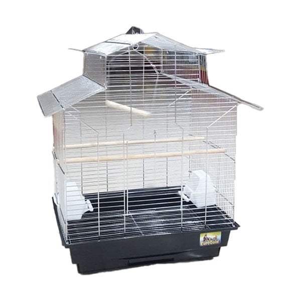 Euro Gold 47x36x62 Cm Çin Çatılı Krom Kafes | Kuş Kafesi