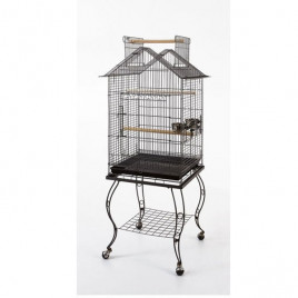 51x51x139 Cm Sehpalı Üçgen Pirinç Kafes | Kuş Kafesi 51x51x139 Cm Sehpalı Üçgen Pirinç Kafes | Kuş Kafesi