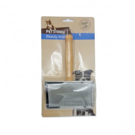 XL Tahta Saplı Tarama Fırçası Gri | Köpek Tarağı XL Tahta Saplı Tarama Fırçası Gri | Köpek Tarağı