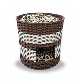 EuroCat 47x47x45,5 Cm Kedi Evi Beyaz- K.Kahve | Kedi Evi