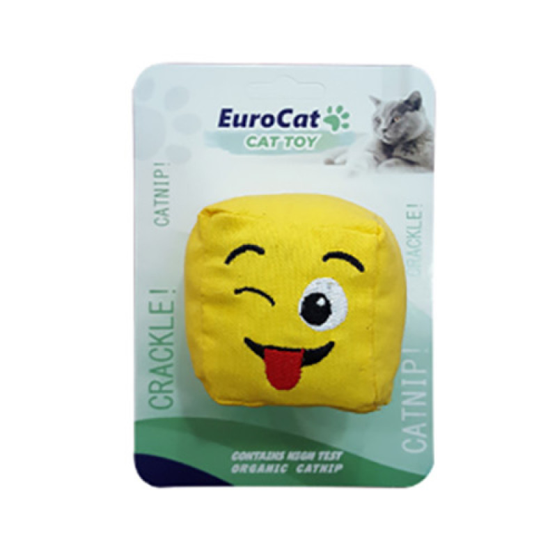 EuroCat Dil Çıkaran Smiley Küp | Kedi Top Oyuncak EuroCat Dil Çıkaran Smiley Küp | Kedi Top Oyuncak