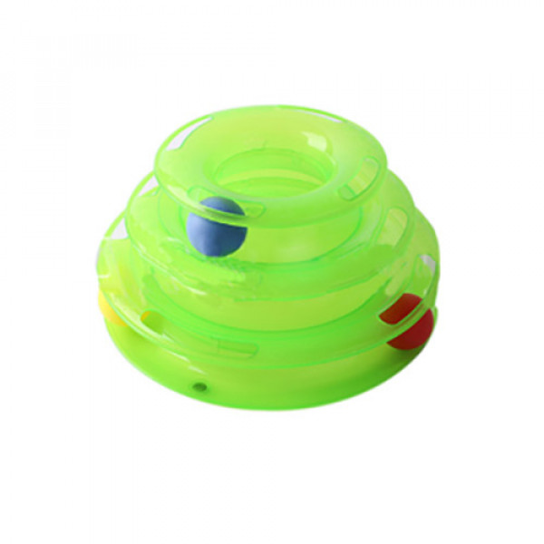 EuroCat Üç Katlı Toplu Yuvarlak Oyuncak | Kedi Top Oyuncak