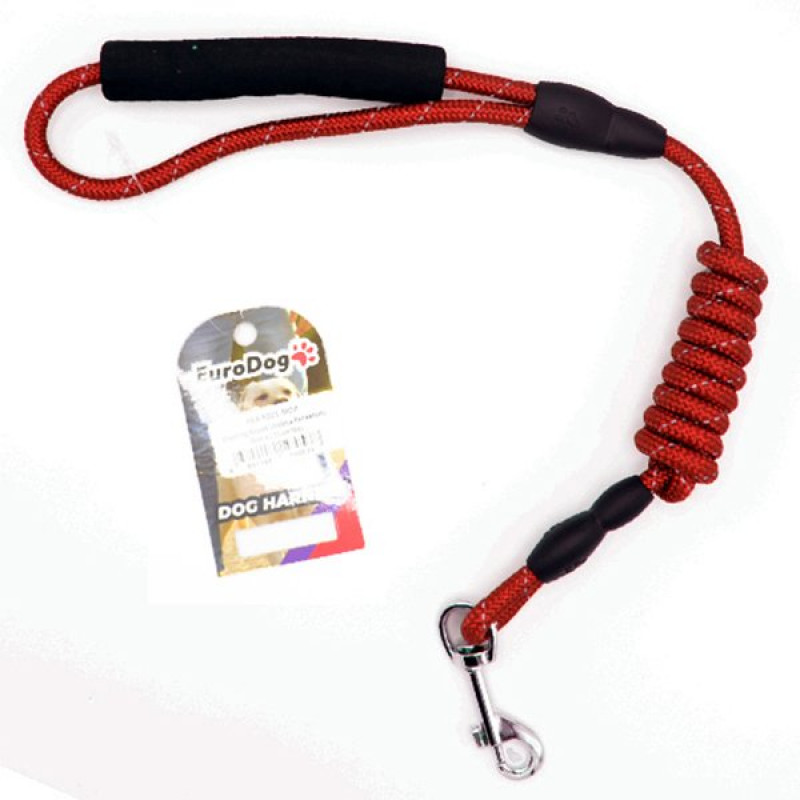 Euro Dog 14 Mmx120 Cm Uzatma Reflektörlü Kırmızı | Köpek Gezdirme Tasması