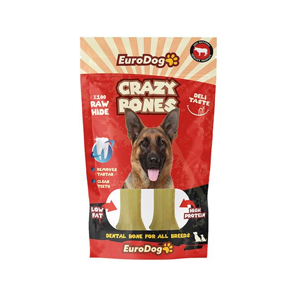 Euro Dog 15 Cm 2 Li Crazy Bone Press Kemik | Köpek Kemik Ödül Maması