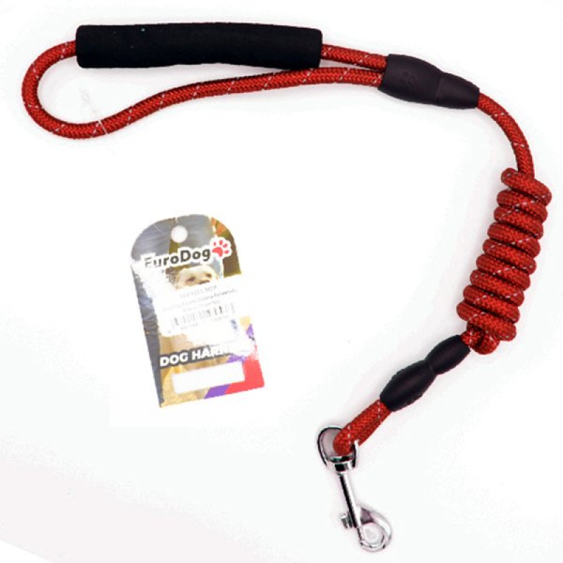 Euro Dog 8 Mmx120 Cm Gezdirme Tasması Reflektörlü Kırmızı | Köpek Gezdirme Tasması