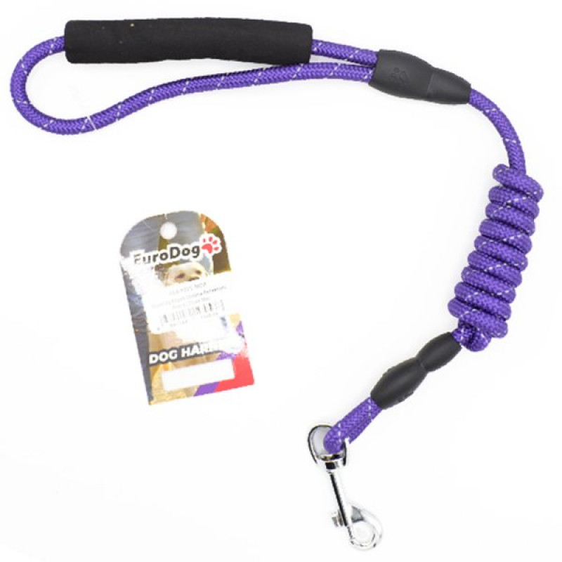 Euro Dog 8 Mmx120 Cm Gezdirme Tasması Reflektörlü Mor | Köpek Gezdirme Tasması