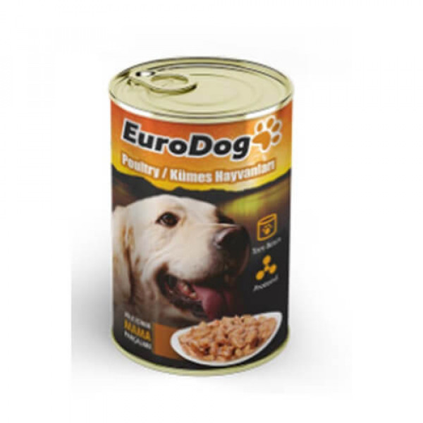 Euro Dog 10 Adet Kümes Hayvanlı 415 Gr | Yetişkin Köpek Konserve Maması