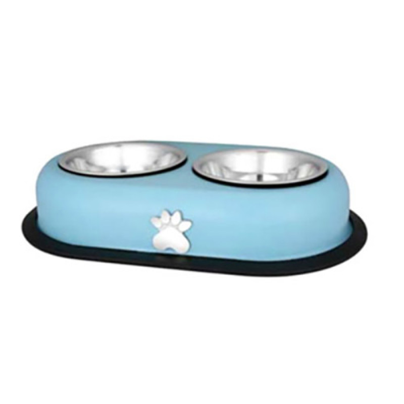 Euro Dog 12 Cm Pati Desenli İkili Mama Kabı | İkili Mama Ve Su Kabı Euro Dog 12 Cm Pati Desenli İkili Mama Kabı | İkili Mama Ve Su Kabı