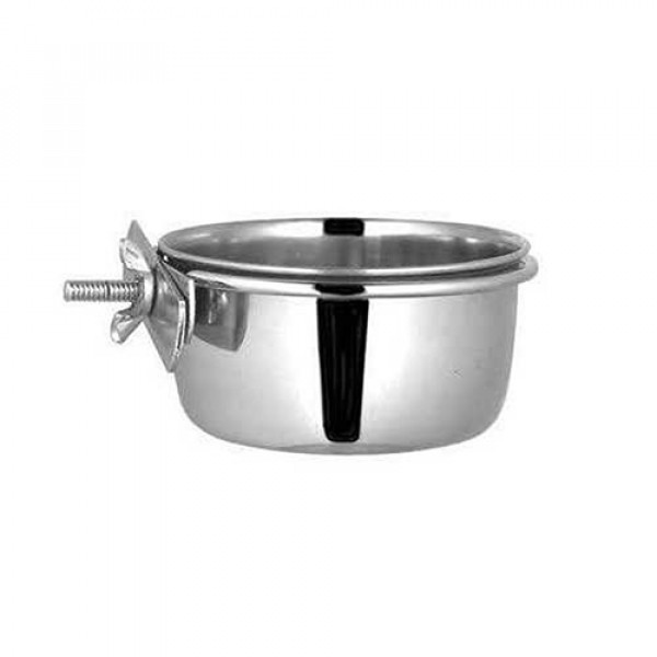 Euro Dog 12,5 cm Vidalı Askılı Çelik Mama Kabı 20Oz | Kuş Yemliği