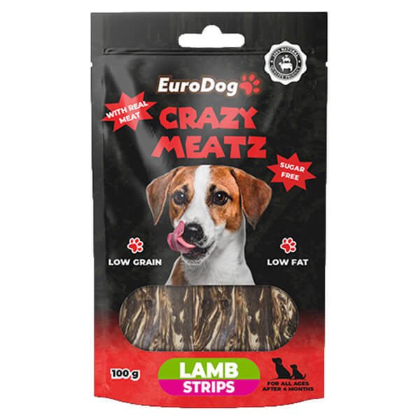 Euro Dog 100 Gr Kuzulu Şerit Doğal Ödül Maması | Köpek Atıştırmalık Ödül Maması
