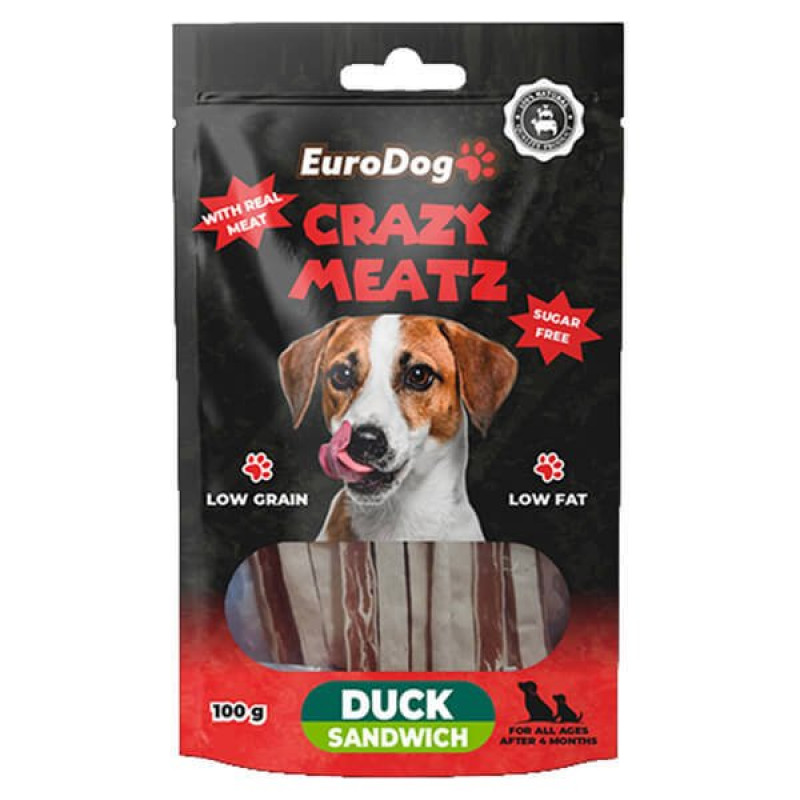 Euro Dog 100 Gr Ördekli Sandviç Doğal Ödül | Köpek Atıştırmalık Ödül Maması Euro Dog 100 Gr Ördekli Sandviç Doğal Ödül | Köpek Atıştırmalık Ödül Maması