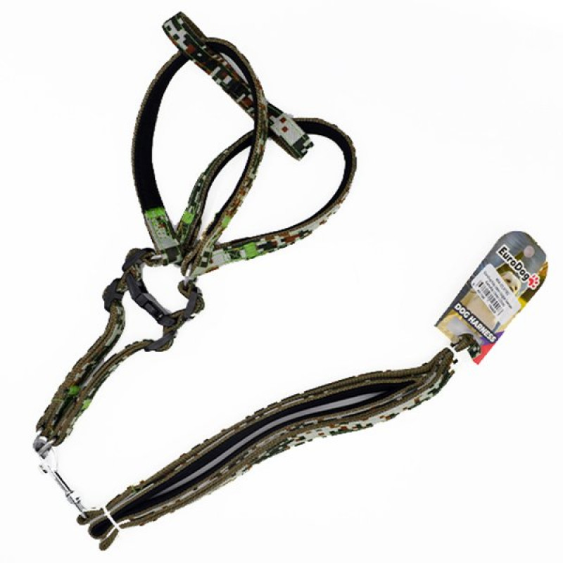 Euro Dog 120 Cm Uzatma Tasması+Göğüs Tasması Kamuflaj | Köpek Göğüs Tasması Euro Dog 120 Cm Uzatma Tasması+Göğüs Tasması Kamuflaj | Köpek Göğüs Tasması