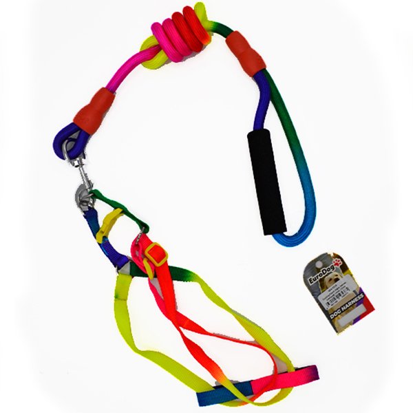 Euro Dog 14mm 120 Cm Göğüs Tasması Gökkuşağı | Köpek Göğüs Tasması