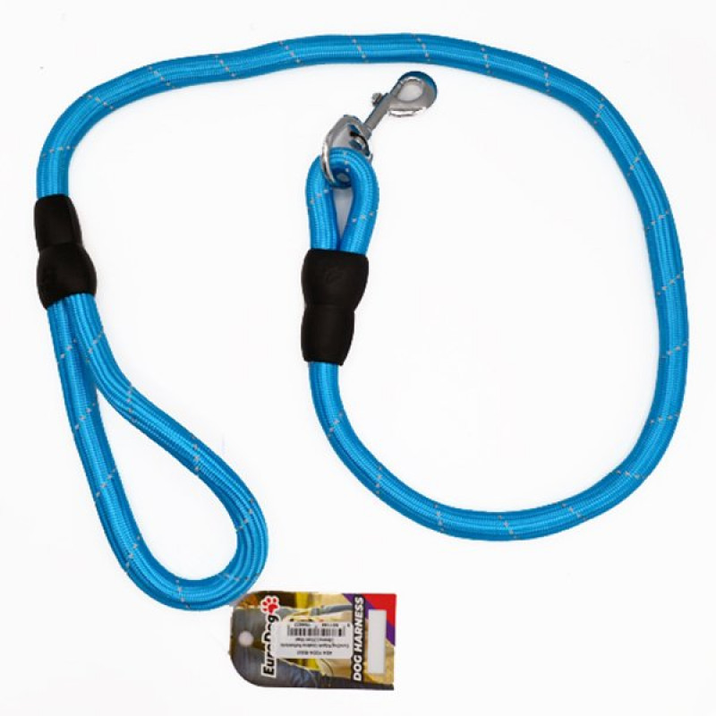 Euro Dog 120 Cm 18 Mm Uzatma Reflektörlü Mavi | Köpek Gezdirme Tasması Euro Dog 120 Cm 18 Mm Uzatma Reflektörlü Mavi | Köpek Gezdirme Tasması