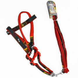 20mm 120 Cm Uzatma Tasması+Göğüs Tasması Kırmızı | Köpek Gezdirme Tasması