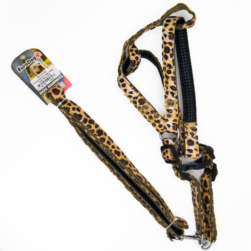 Euro Dog 20mm 120 Cm Uzatma Tasması+Göğüs Tasması Leopar | Köpek Göğüs Tasması Euro Dog 20mm 120 Cm Uzatma Tasması+Göğüs Tasması Leopar | Köpek Göğüs Tasması