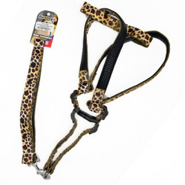  25mm 120 Cm Uzatma Tasması+Göğüs Tasması Leopar | Köpek Göğüs Tasması