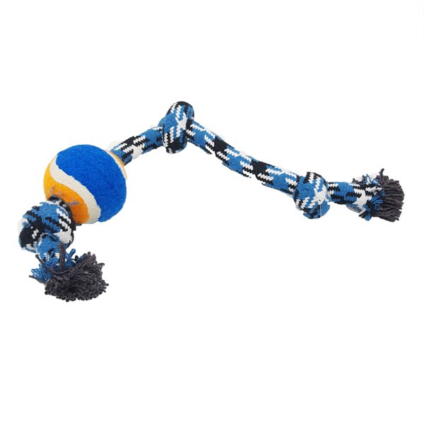Euro Dog 44 Cm Mavi Tenis Toplu Üç Düğüm Oyuncak | Köpek Çiğneme