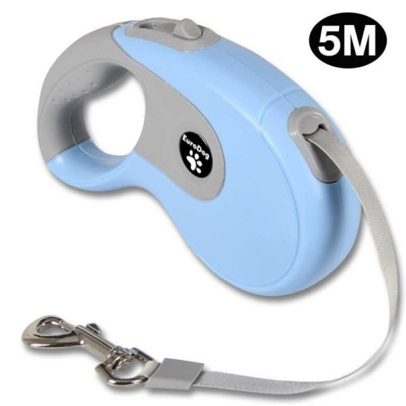 Euro Dog 5M Otomatik Gezdirme Mavi Gri | Köpek Gezdirme Tasması Euro Dog 5M Otomatik Gezdirme Mavi Gri | Köpek Gezdirme Tasması