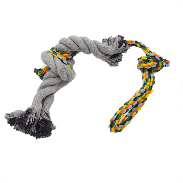 Euro Dog 60 Cm Çok Renkli Püskül Uzun Halat Diş İpi Oyuncağı | Köpek Diş İpi