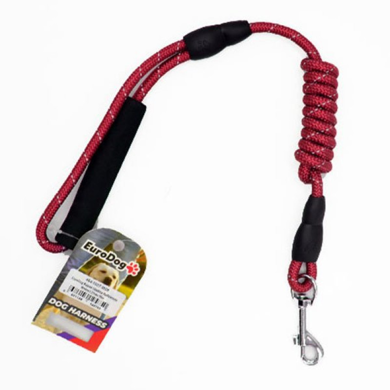 Euro Dog 120 Cm 8 Mm Uzatma Reflektörlü Kırmızı | Köpek Gezdirme Tasması Euro Dog 120 Cm 8 Mm Uzatma Reflektörlü Kırmızı | Köpek Gezdirme Tasması