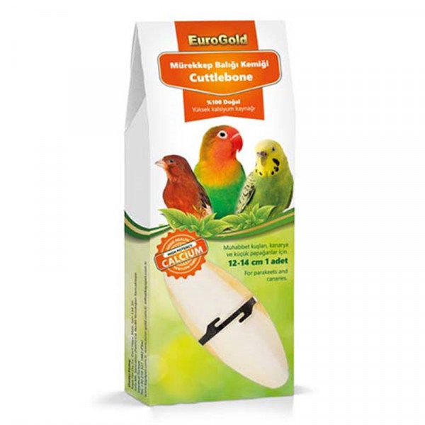 EuroGold 12-14 Cm Mürekkep Balığı Kemiği Tekli | Kuş Gaga Taşı