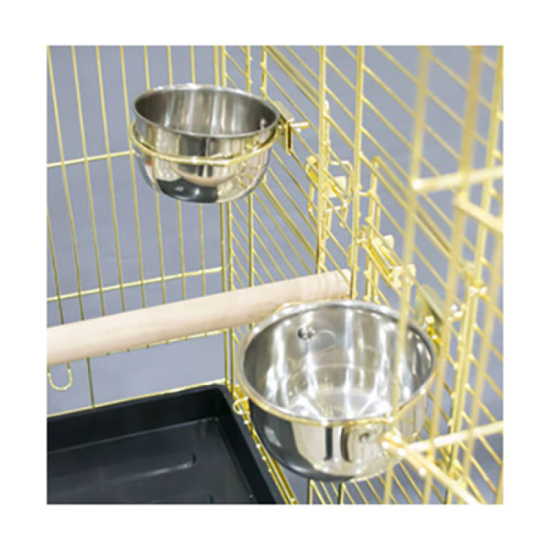 EuroGold 51x51x152 Cm Sehpalı Papağan Kafesi Gold | Kuş Kafesi