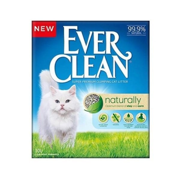 Ever Clean 10 Lt Naturally Parfümsüz Topaklanan Doğal Kedi Kumu | Doğal Kedi Kumu